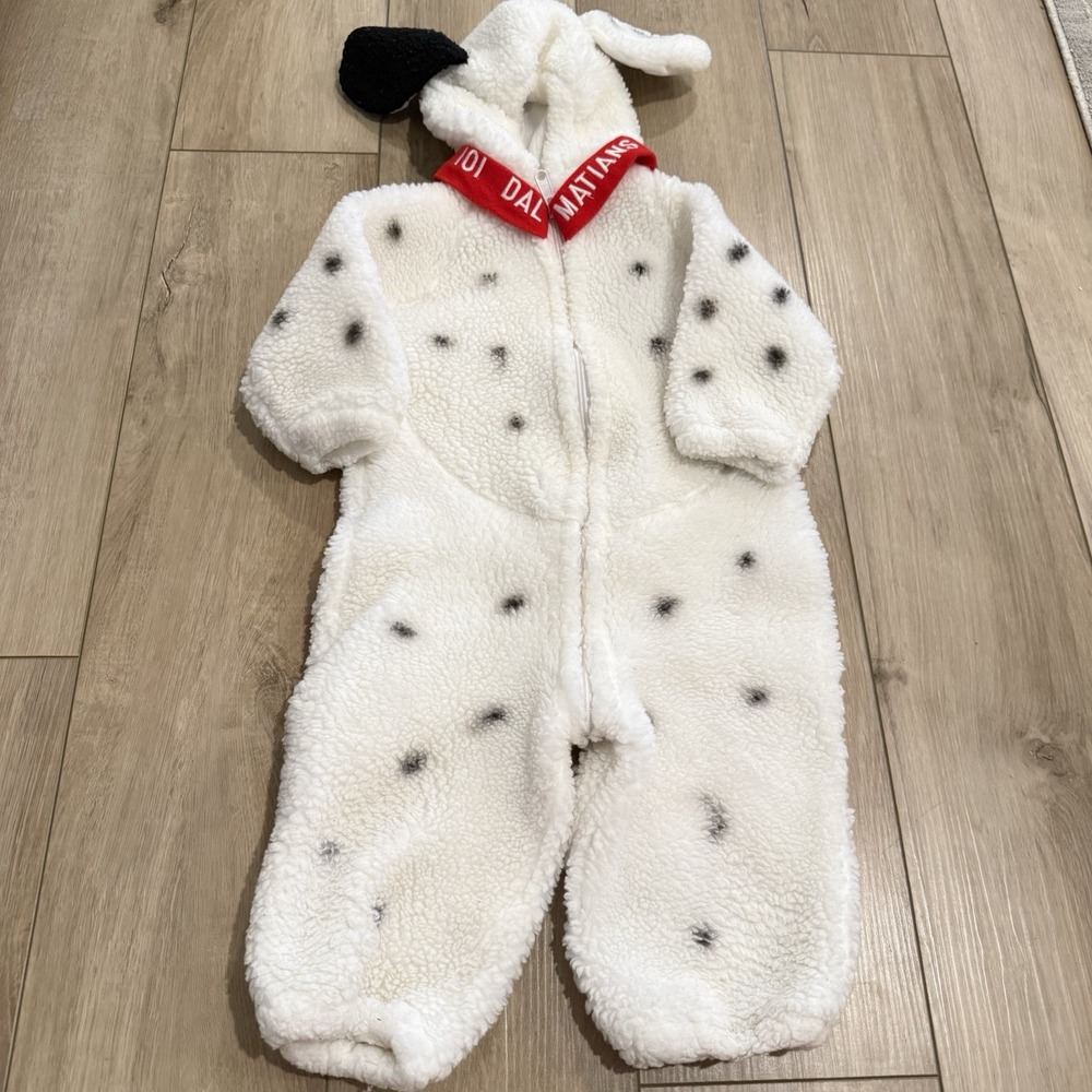 Vintage Disney Store 101 Dalmatians White Halloween Costume 12-24 Months 90s